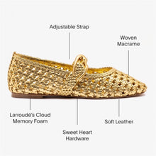 Load image into Gallery viewer, Verona New Macrame In Gold Metallic Leather