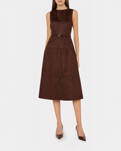 Load image into Gallery viewer, Frankie Faux Suede Belted Midi Dress