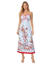 Load image into Gallery viewer, Hayden Seascape Floral Strapless Midi