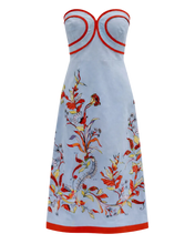 Load image into Gallery viewer, Hayden Seascape Floral Strapless Midi