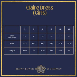 Claire Dress (Girls)  – Carolina Coral Seersucker