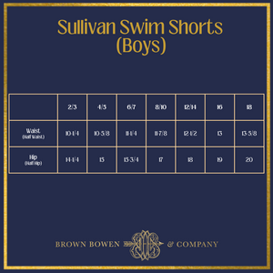 Sullivan Swim Shorts (Boys) - Old Point Plaid