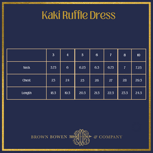 Kaki Ruffle Dress – Carolina Coral Seersucker