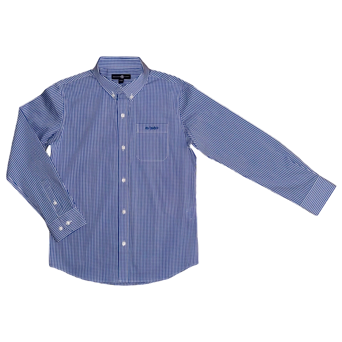 Boys Men's Bowen Arrow Sport Shirt – Barnwell Blue Cobalt Blue Check Performance / XXL by Brown Bowen and Company Boys Men's Bowen Arrow Sport Shirt – Barnwell Blue Cobalt Blue Check Performance / XXL by Brown Bowen and Company