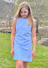 Load image into Gallery viewer, Belle Shift Dress – Palmetto Bluff Blue Linen