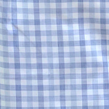 Load image into Gallery viewer, Swatch of Waterfront Park Plaid, a gingham style plaid of tonal blue on blue and white.