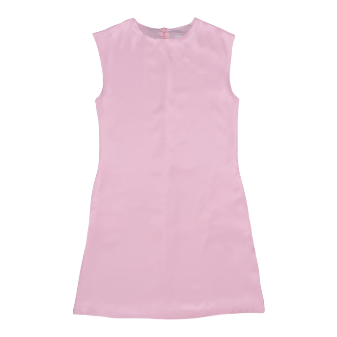 blush pink shift dress HUGO - Shift dress with low-cut back and bow detail