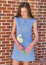 Load image into Gallery viewer, Belle Shift Dress – Back River Blue Linen