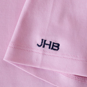 Monogram Sleeve on Planters Inn Polo in Charleston Place Pink for Boys